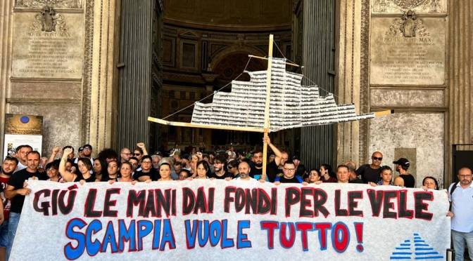 Tagli al Pnrr, Marotta vicino ai Comitati in occupazione al Pantheon