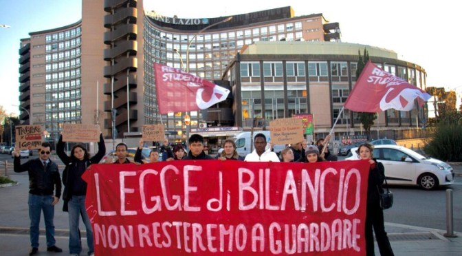 Studenti a Regione Lazio: servono investimenti e  stop dimensionamento scuole.